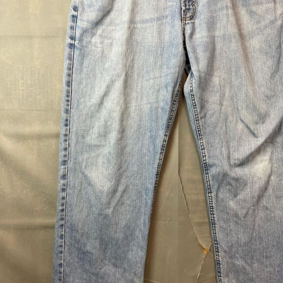 Wrangler Jeans Co Men's Jeans 30x30 Light Blue Loose Straight Zip Fly Casual - Picture 5 of 12